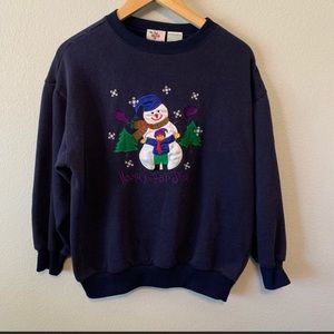 Vintage Nutcracker Snowman Winter Snow Pullover Sweatshirt